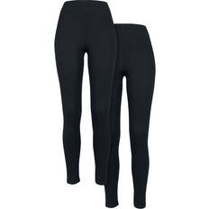 3XL Tights Urban Classics Leggings Pre-Pack Jersey Leggings 2-Pakke for Kvinner til Damer svart