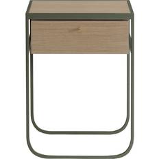 Grå Sängbord Asplund Nati Tati Green Khaki/White Stained Oak Sängbord 40x45cm