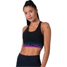 Nike Pro Pad Mesh Bra Black, Female, Tøj, Sports-bh, Løb, Sort