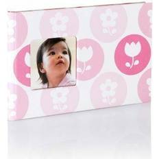 Pink Scrapbooking Pearhead Photo album holds 24 photos baby brag book pink flowers