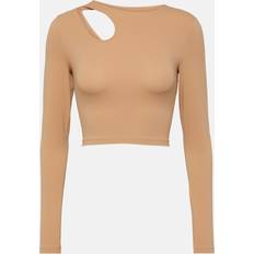 Jersey Bras Wolford Cutout crop top beige