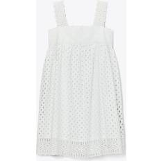 T-shirt Dresses - White Tory Burch Cotton broderie anglaise minidress white