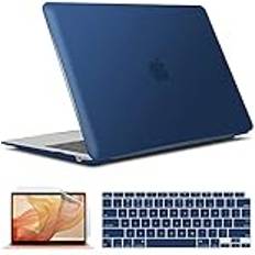 iBenzer Compatible with New MacBook Air 13 inch case 2022 2021 2020 M1 A2337 A2179 A1932 Hard Shell Case&Keyboard Cover&Screen Film for Mac