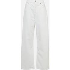 Gold Pants & Shorts Agolde Mid-rise wide-leg jeans white