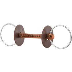 Beris Leather Horse Bit With Ring Soft - Beige
