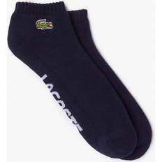 Lacoste Unisex SPORT Branded Stretch Cotton Low-Cut Socks Navy Blue White