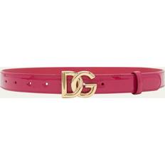 Pink - Women Belts Dolce & Gabbana DG logo belt cyclamen