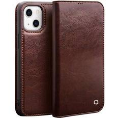 Qialino Mobiltillbehör Qialino Classic Wallet Leather Case for iPhone 13 Mini