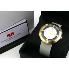 Rhodenwald & Söhne Watches Rhodenwald & Söhne Womens Female Quartz Yellow Gold Leather Watch