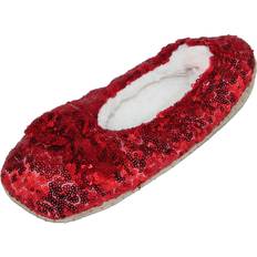 Fleece Slippers Alotta Knits Women's Sequins Ballerina Slippers with Sherpa Fleece