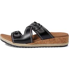 Skechers Sandals Skechers Damen Breezie Schwarze Duraleather Schnallenverzierung