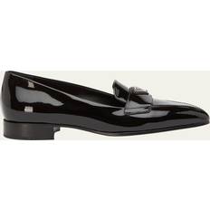 Prada Halbschuhe Prada Loafers aus Lackleder Schwarz