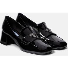 Læder Højhælede sko Prada Patent Leather Loafer Pumps - Black