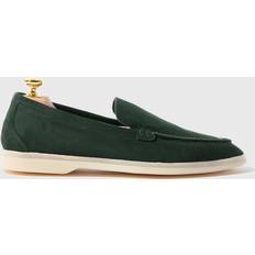 Grøn - Herre Loafers Scarosso Ludovico Verde Mann Loafers Grün Veloursleder