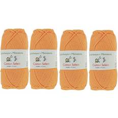 Yarn & Needlework Supplies JubileeYarn Cotton Select Yarn Sport Weight 50g/Skein Bright Orange 4 Skeins