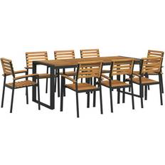 Metal Havemøbelsæt Havemøbler vidaXL 7 Patio Dining Set