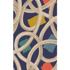 Wallpapers Ohpopsi Blue Calix Indigo Twisted Geo Wallpaper