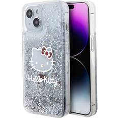 Hello Kitty iPhone 15 Skal Liquid Glitter Translucent