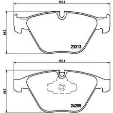 Pièces de Vélo Brembo Jeu de Plaquettes de Frein BMW 3 Coupe 3 Touring 3 Berline