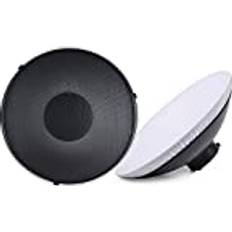 Andoer 40,6 cm Bowens Mount skönhet skål diffusor reflektor vaxkaka rutnät mjuk trasa vit insida för foto studio Bowens stroboskop ljus Speedlite