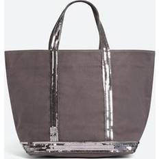 Vanessa Bruno Cotton Canvas Medium Tote Bag With Sequin Trim