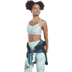 Reebok Undertøy Reebok Hero Strappy P Bra White/Green, Female, Tøj, Sports-bh, Løb, Hvid/Grøn