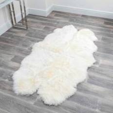 Canora Grey Native Natural Quad Natural Sheepskin White