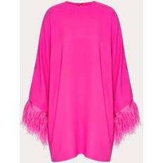 Feathers Dresses Valentino CADY COUTURE EMBROIDERED DRESS Wo PINK PP