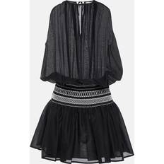 Tory Burch Kleider Tory Burch Smocked Mini Dress Black