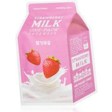 One-Pack Milk Mask Strawberry Uppljusande