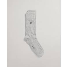 Gant Grey Underwear Gant Mens Rib Diamond Socks in Grey Marl Cotton 7-11