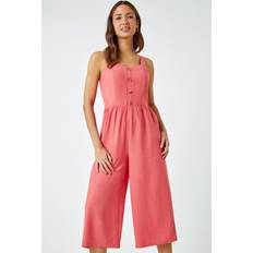 Orange Jumpsuits & Overalls Roman Wide Leg Culotte Jumpsuit in Coral