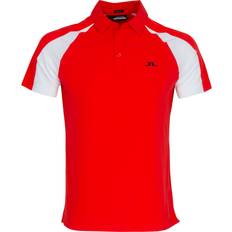 J.Lindeberg T-shirts & Tank Tops J.Lindeberg Men's Nial Two Tone Logo Polo Fiery Red