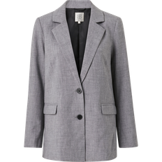 Second Female Dame Blazere Second Female Classic Blazer Light Grey Melange