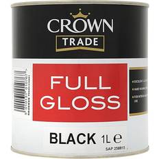 Crown Black Paint Crown Full Gloss Ready Mixed Black