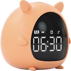 Dsport F21 Creative Smart Fox Shape Alarm Clock Usb Voice Control Desktop Digital Led Clock Mini Electronic Cartoon Alarm Clock