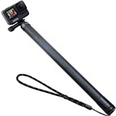 Telesin 3 m/118 lång handhållen selfiepinne i kolfiber, utdragbar stångmonopod för GoPro Max Hero 11, 10, 9, 8, 7, 6, 5, svart Insta360 X3, One X2, ONE R, DJI OSMO Action 3-kamera och andra actionkameror