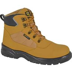 Closed Heel Area Safety Boots grafters Waterproof Nubuck Safety Boots Pale Orange