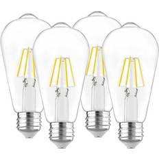 Espird Vintage LED Edison Bulbs, E26 Edison Light Bulbs 6W Equivalent 60W, Antique Filament Bulbs st64 Edison LED Bulb Bright White 4000k, Non-Dimmable, 4 Pack