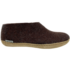 Ledersohle Hausschuh Aus 100% Reiner Naturwolle