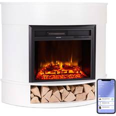 Fireplaces Klarstein Loloru Electric Fireplace Fan Heater 900/1800W Weekly Timer Remote Control