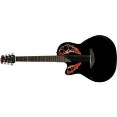 Ovation Celebrity 6 String Acoustic-Electric Guitar, Left, Black CE44L-5