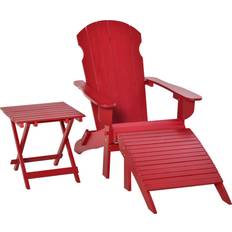 OutSunny 3 Adirondack Chair Outdoor Lounge Set