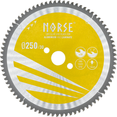 Norse Aluworker Rundsavsklinge til aluminium-Gul-250mm x 30mm Z80