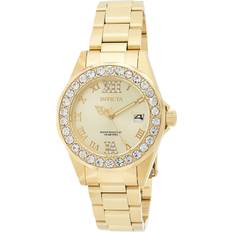 Invicta 15252 Pro Diver Gold Crystal Accented 18k Ion-Plated