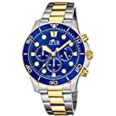 Lotus Men's Two-Tone Steel Bracelet Blue Chronograph Dial Watch