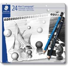 Staedtler Pennset: Blyertspennor Mars Lumograph 9B-9H Lumograph Black, 24/fp