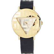 Ure Guess Ladies 36mm Black Champagne Gold Tone Case