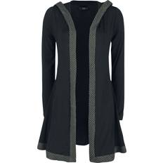 3XL Cardigans Black Premium by EMP Cardigan with Hood and Celtic-Knot Trim Cardigan black