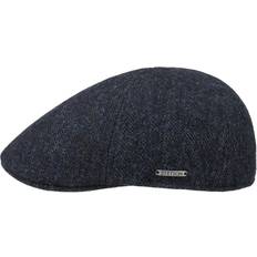 Gubbkeps herrkläder Stetson Gubbkeps Flat cap Texas Woolrich Herringbone mörkblå Storlek: cm